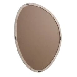 Edo Irregular Pebble Large Wooden Mirror 160 X 120 Cm, Washed White -Daals Shop MIRR 073 WHITE WB3