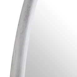 Edo Irregular Pebble Large Wooden Mirror 160 X 120 Cm, Washed White -Daals Shop MIRR 073 WHITE detail1