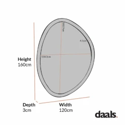 Edo Irregular Pebble Large Wooden Mirror 160 X 120 Cm, Washed White -Daals Shop MIRR 073 1 06d28656 224a 48cc 8add 05916aafccd3