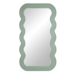 Venus Full Length Wave Mirror 180 X 100 Cm, Sage Green -Daals Shop MIRR 162 SAGE WB1