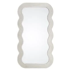 Venus Full Length Wave Mirror 180 X 100 Cm, Washed White -Daals Shop MIRR 162 WASHWHITE WB1