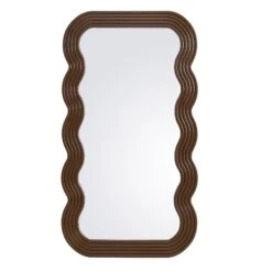 Venus Full Length Wave Mirror 180 X 100 Cm, Walnut -Daals Shop MIRR 162 WOOD WB1