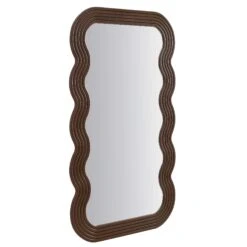 Venus Full Length Wave Mirror 180 X 100 Cm, Walnut -Daals Shop MIRR 162 WOOD WB2