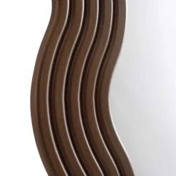 Venus Full Length Wave Mirror 180 X 100 Cm, Walnut -Daals Shop MIRR 162 WOOD detail2