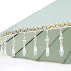 Hacienda 2.4M Sage Green Beaded Carousel Garden Parasol With Fringe Tassels And Aluminium Tilt 15 Hacienda 2.4M Sage Green Beaded Carousel Garden Parasol With Fringe Tassels And Aluminium Tilt -Daals Shop OD PRSL 16 SAGE detail1