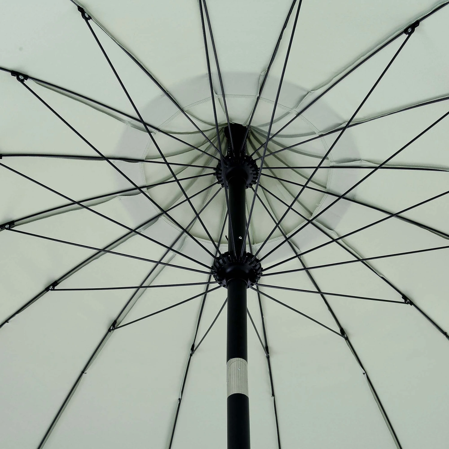 Hacienda 2.4M Sage Green Beaded Carousel Garden Parasol With Fringe Tassels And Aluminium Tilt 8 Hacienda 2.4M Sage Green Beaded Carousel Garden Parasol With Fringe Tassels And Aluminium Tilt - Image 8