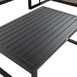 Albany Aluminium Corner Sofa Set With Reclining Back And Coffee Table, Taupe -Daals Shop OD SF 1023 TAUPE detail3