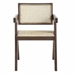 Jeanne Dark Walnut Cane Rattan Solid Beech Wood Dining Chair -Daals Shop XN 1933C DARKWALNUT WB2