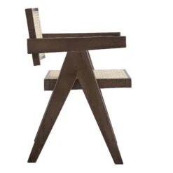 Jeanne Dark Walnut Cane Rattan Solid Beech Wood Dining Chair -Daals Shop XN 1933C DARKWALNUT WB3