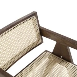 Jeanne Dark Walnut Cane Rattan Solid Beech Wood Dining Chair -Daals Shop XN 1933C DARKWALNUT detail1