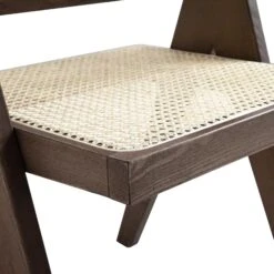 Jeanne Dark Walnut Cane Rattan Solid Beech Wood Dining Chair -Daals Shop XN 1933C DARKWALNUT detail2