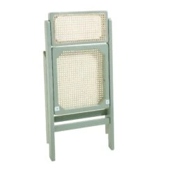 Frances Set Of 2 Folding Cane Rattan Chairs, Mint -Daals Shop XN 2054 SAGE 2P WB5