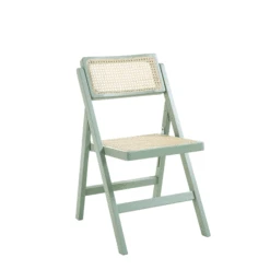 Frances Set Of 2 Folding Cane Rattan Chairs, Mint -Daals Shop XN 2054 SAGE GIF compressed