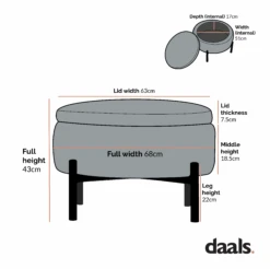 Amboise Round Storage Pouffe, Brick Boucle -Daals Shop XR Amboise XR 2183 STOOL 883f5b32 5ed2 40eb a6c4 cb7d8b019151