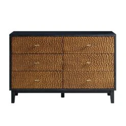 Bianca Chip Carved 6 Drawer Chest, Antique Bronze & Black 13 Bianca Chip Carved 6 Drawer Chest, Antique Bronze & Black -Daals Shop XXCOD 010 GOLD BLACK WB1