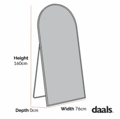 Dina Freestanding Arched Full Length Metal Frame Mirror 160 X 76 Cm, Gold Effect -Daals Shop dimensional drawings NOV 2022 MIRR 049 383b8d0a f6ef 49b3 a7f6 dfe144010d9e