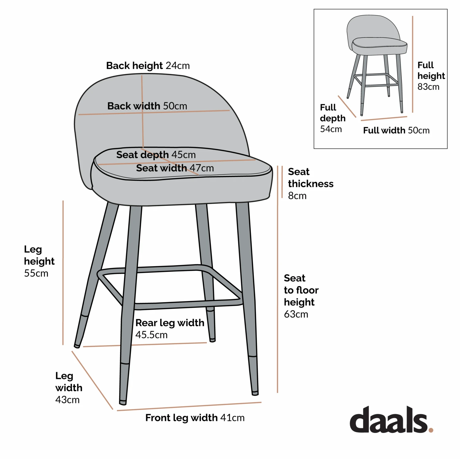 Miyae Set Of 2 Pleated Champagne Beige Velvet Upholstered Counter Stools 4 Miyae Set Of 2 Pleated Champagne Beige Velvet Upholstered Counter Stools - Image 4